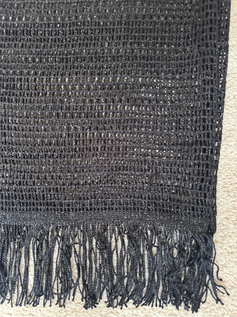Zara Black Fringe Midi Dress - Picture 4 of 4